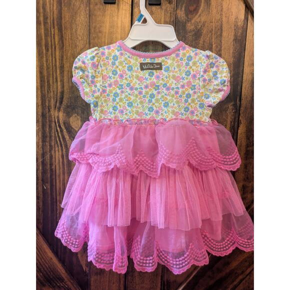 Matilda Jane 12-18 mo Dreams Come True Dress Tutu Ruffle Party Pink EUC - Picture 2 of 6